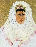 Frida Kahlo self-portrait oil painting on canvas
